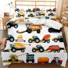 NDXRWDZR White Harvester Bedding Set, 200 x 220 cm, with Zipper, Microfiber Duvet Cover and 2 Pillowcases view 1