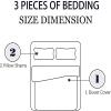 NDXRWDZR White Harvester Bedding Set, 200 x 220 cm, with Zipper, Microfiber Duvet Cover and 2 Pillowcases view 2