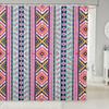 feelingyou Tribal Stripe Shower Curtain, Southwest Aztec Pink view 1