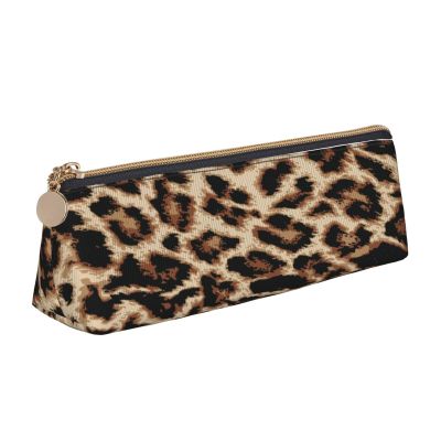 702 Funny Leopard Print Pencil Case, Portable Unisex Stationery Pouch