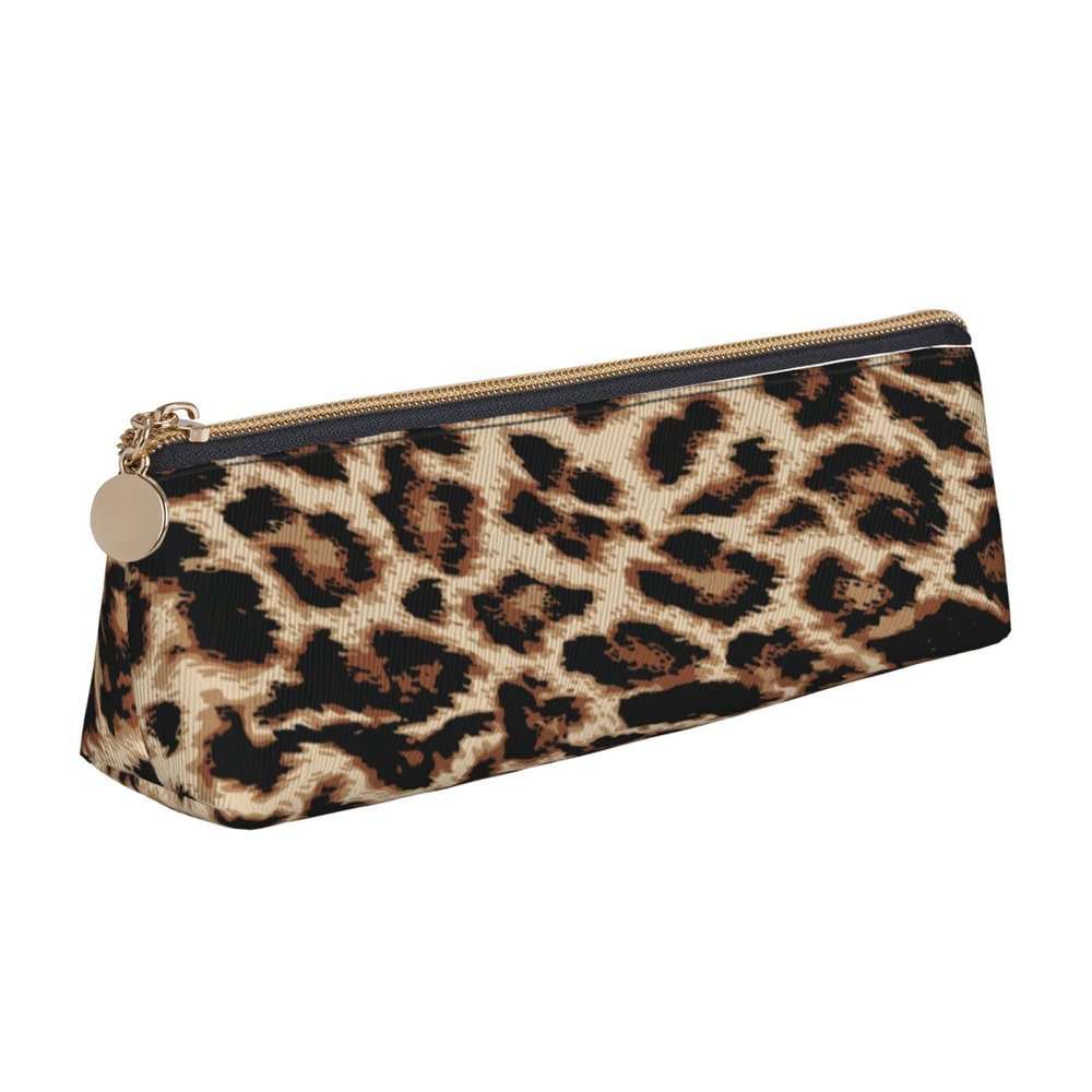 702 Funny Leopard Print Pencil Case, Portable Unisex Stationery Pouch