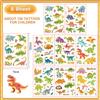 Rusoz Dinosaur Metallic Tattoos for Kids, 8 Sheets view 2