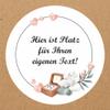 INDIGOS UG Personalized Wedding Ring Stickers, Custom Text, 54-Pack, 30 mm view 1