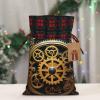 DEHIWI Buffalo Plaid Burlap Drawstring Gift Bags with Tags view 1