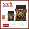 DEHIWI Buffalo Plaid Burlap Drawstring Gift Bags with Tags view 3