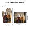 Red Wine Glasses & Grapes Oven Mitt and Pot Holder Set, 2 Pieces view 2