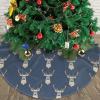 Funny Deer Glasses and Mustache Christmas Tree Skirt, 30 in view 2