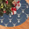 Funny Deer Glasses and Mustache Christmas Tree Skirt, 30 in view 3