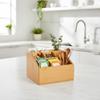 hausleben Bamboo Desk Organizer, 5 Compartments, Pen Holder & Office Organizer, 16 x 15 x 11 cm view 3