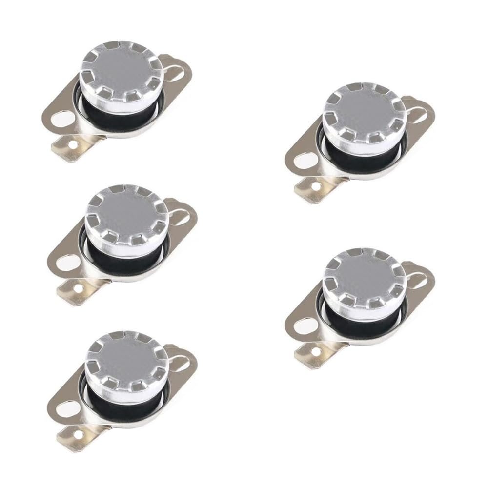 5-Pack Temperature Control Switches, KSD301/KSD302, Normally Closed/Open, 250V 10A, Closes at 85 Degrees