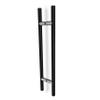 Oppali Black-Brushed 304 Stainless Steel Door Pull Handle, 25 mm Diameter, Round T-Bar, 100 cm view 1