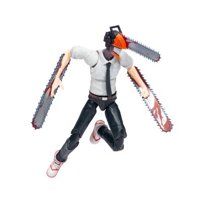 Total Anime KAZ0004 Chainsaw Man 16.5 cm Figure with Interchangeable Head, Arms, and Mouthpiece