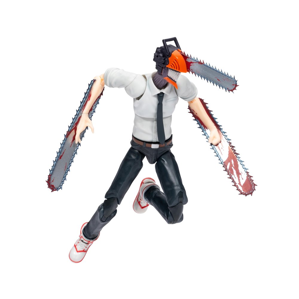 Total Anime KAZ0004 Chainsaw Man 16.5 cm Figure with Interchangeable Head, Arms, and Mouthpiece