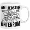 Trendation Automotive Mechanic Mug – “I Prefer Playing Down Below” (White) view 1