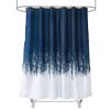 Homxi Navy Blue and White Gradient Shower Curtain, 70 x 70 in view 1