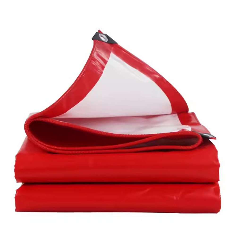 HUHJYUGE Waterproof PVC Tarp 4 x 5 m, 500 g/m², with Grommets and Reinforced Corners