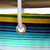 Homxi Shower Curtain, 65 W x 78 H in, Blue Green Orange Stripes view 3
