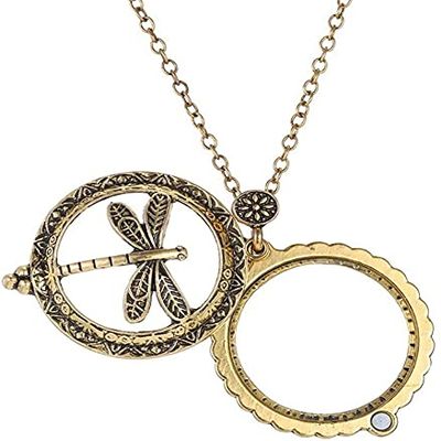 SaVgu Magnifying Glass Necklace for Women, Portable Reading Pendant