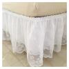 Ruffled Floral Bed Skirt for Weddings, Illuminated Lace, Elastic, Purple, 120 x 200 x 40 cm view 3