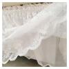 Ruffled Floral Bed Skirt for Weddings, Illuminated Lace, Elastic, Purple, 120 x 200 x 40 cm view 4
