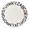 Round Living Room and Bedroom Rug with Letter Pattern view 1