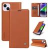 xinyunew Genuine Leather Case for Google Pixel 6a, Magnetic Closure, Brown view 1