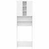 HOMIUSE White Washing Machine Cabinet, 64 x 25.5 x 190 cm view 2