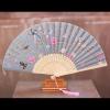 Chinese Folding Hand Fan, Portable Retro Bamboo Fan for Decoration and Dance view 1