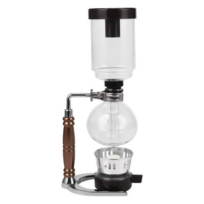 HWSY Japanese-Style Siphon Coffee Maker, Tea Siphon Pot, Vacuum Coffee Maker, Glass Type, Filter for 3 Cups