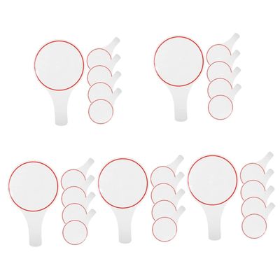 EXCEART 25-Piece Erasable Handheld Writing Boards, Whiteboards for Voting and Auctions, Single-Sided Flexible Material for Competitions