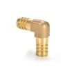 Temhyu 2-, 3-, and 4-Way Brass Fittings, Straight/L/T/Y/Cross, 4/6/8/10/12/16/19 mm, for Gas and Water Pipes (Elbow, 8 mm) view 1