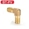 Temhyu 2-, 3-, and 4-Way Brass Fittings, Straight/L/T/Y/Cross, 4/6/8/10/12/16/19 mm, for Gas and Water Pipes (Elbow, 8 mm) view 2
