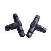Hemobllo 3 Sets IP68 T-Shaped Cable Connectors, Black, 2 Pieces Each view 1
