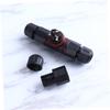 Hemobllo 3 Sets IP68 T-Shaped Cable Connectors, Black, 2 Pieces Each view 3