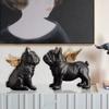 AAHIFIT Angel Puppy Resin Ornaments, Modern Living Room, TV Cabinet, Entryway and Shoe Cabinet Decor, Two-Piece Set (White) view 3
