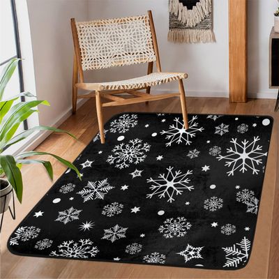 TropicalLife Christmas Snowflake Area Rug, 160 x 122 cm