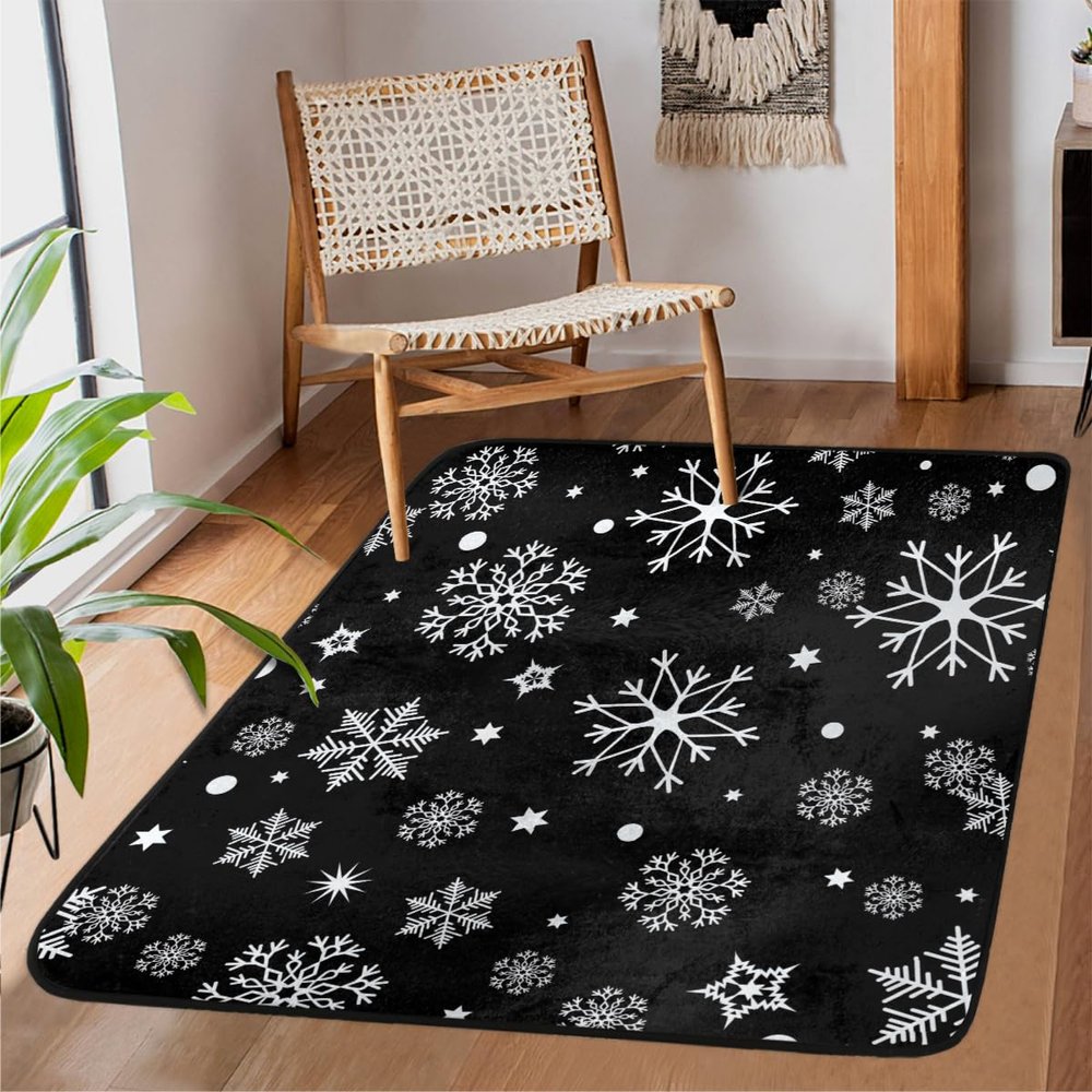 TropicalLife Christmas Snowflake Area Rug, 160 x 122 cm