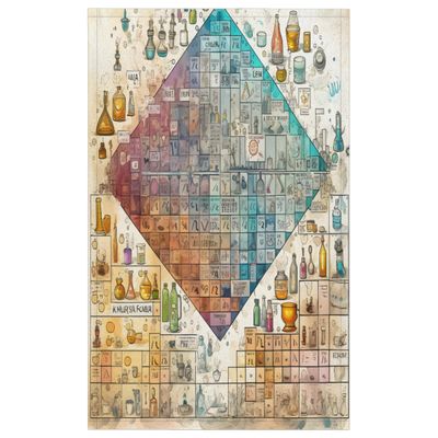 2-Piece Kitchen Towel Set with Chemistry Periodic Table Design, 45 x 72 cm