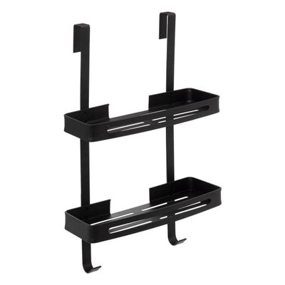 5five Shower Shelf, 2-Tier, Self-Adhesive, Black