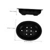 ABOOFAN 4-Pack Large Oval Plastic Bonsai Pots with Drainage Holes view 2
