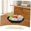 ABOOFAN 4-Pack Large Oval Plastic Bonsai Pots with Drainage Holes view 3