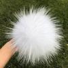 2 Natural Fox Fur Pom-Poms for Hats and DIY Crafts view 1