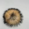 2 Natural Fox Fur Pom-Poms for Hats and DIY Crafts view 2