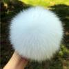 2 Natural Fox Fur Pom-Poms for Hats and DIY Crafts view 4