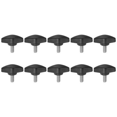 QUARKZMAN 10-Piece M6 x 14 mm T-Handle Knurled Screws, 36 mm Wing Knobs