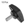 QUARKZMAN 10-Piece M6 x 14 mm T-Handle Knurled Screws, 36 mm Wing Knobs view 3