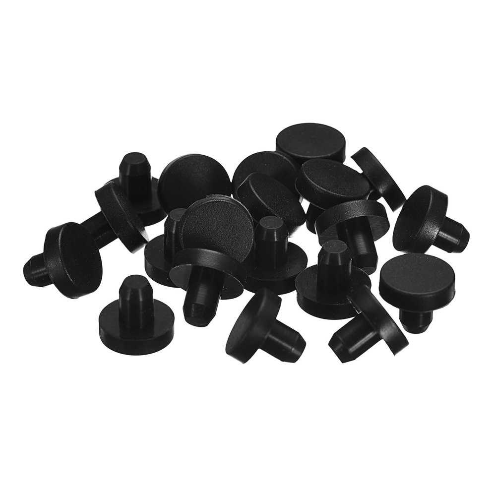QUARKZMAN 20-Pack Black Rubber Plugs, J6 Waterproof Plugs for 5.5–6 mm (0.22–0.24 in) Holes
