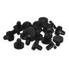 QUARKZMAN 20-Pack Black Rubber Plugs, J6 Waterproof Plugs for 5.5–6 mm (0.22–0.24 in) Holes view 1