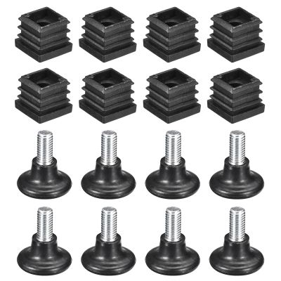 QUARKZMAN 8 Adjustable Round Tube Plugs for 20x20 mm Tubes, M8 Thread