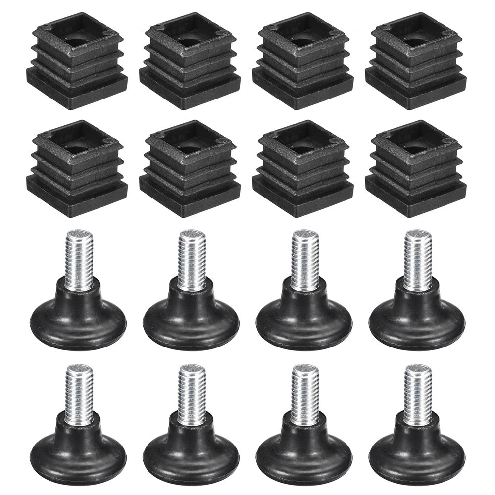 QUARKZMAN 8 Adjustable Round Tube Plugs for 20x20 mm Tubes, M8 Thread